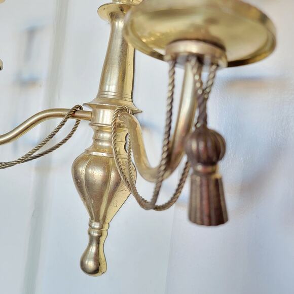 Brass Sconce Candleholder Set - Picture 4 of 10